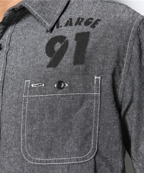 XLARGE(エクストララージ)の「LS DUNGAREE SHIRT(シャツ/ブラウス・メンズ・ブラック/ネイビー・X-LARGE/SMALL/LARGE/MEDIUM)」の10枚目の写真