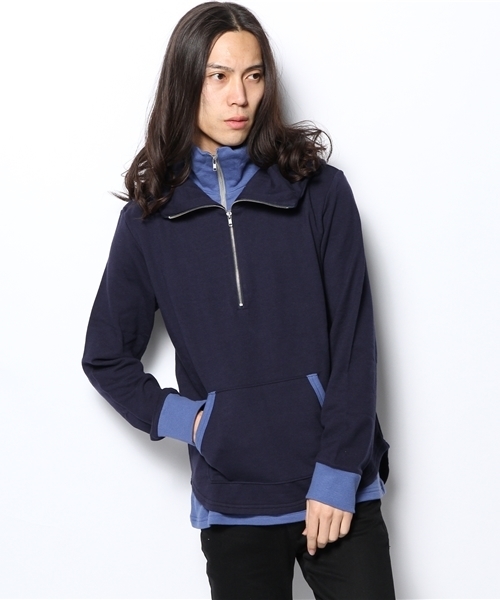 DISCOVERED（ディスカバード）の「DISCOVERED フードレイヤードスエット（Tシャツ/カットソー・メンズ・ブラック/ネイビー・3/2）」の10枚目の写真