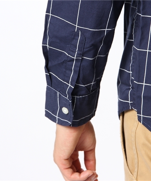 WEGO（ウィゴー）の「WEGO/ウインドウペンチェックシャツ（シャツ/ブラウス・メンズ・ネイビー/トリコロール・LARGE/MEDIUM）」の4枚目の写真
