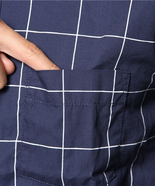 WEGO（ウィゴー）の「WEGO/ウインドウペンチェックシャツ（シャツ/ブラウス・メンズ・ネイビー/トリコロール・LARGE/MEDIUM）」の5枚目の写真