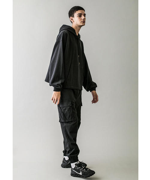 MONKEY TIME（モンキータイム）の「＜monkey time＞ URAKE CROPPED HOODIE/パーカー（パーカー・メンズ・ライム/ブラック/ベージュ・LARGE/SMALL/MEDIUM/X-LARGE）」の10枚目の写真