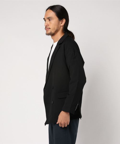 WEGO(ウィゴー)の「WEGO/【セットアップ対応商品】ビッグシルエットダブルテーラードジャケット(テーラードジャケット・メンズ・ブラック・MEDIUM/LARGE)」の4枚目の写真