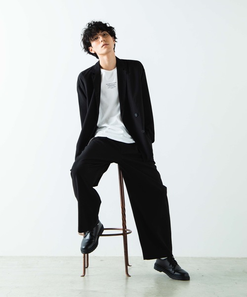 WEGO(ウィゴー)の「WEGO/【セットアップ対応商品】ビッグシルエットダブルテーラードジャケット(テーラードジャケット・メンズ・ブラック・MEDIUM/LARGE)」の5枚目の写真