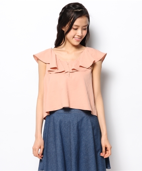 Kastane（カスタネ）の「【Kastane】BACKクロスタンク（シャツ/ブラウス・レディース・ベージュ/ホワイト/ネイビー/レッド・FREE）」の10枚目の写真