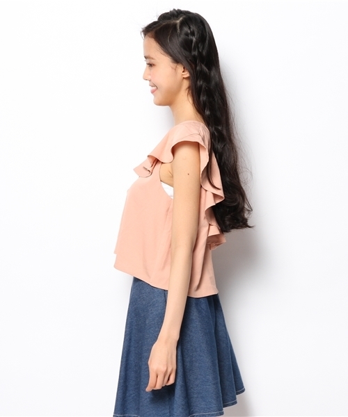 Kastane（カスタネ）の「【Kastane】BACKクロスタンク（シャツ/ブラウス・レディース・ベージュ/ホワイト/ネイビー/レッド・FREE）」の9枚目の写真