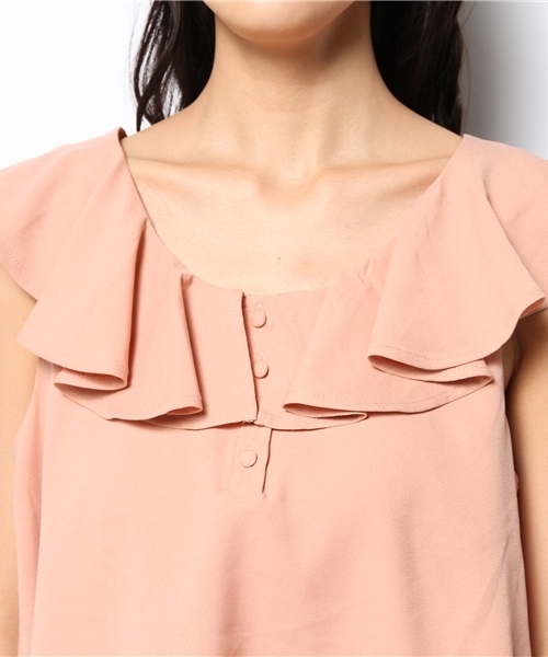 Kastane（カスタネ）の「【Kastane】BACKクロスタンク（シャツ/ブラウス・レディース・ベージュ/ホワイト/ネイビー/レッド・FREE）」の7枚目の写真