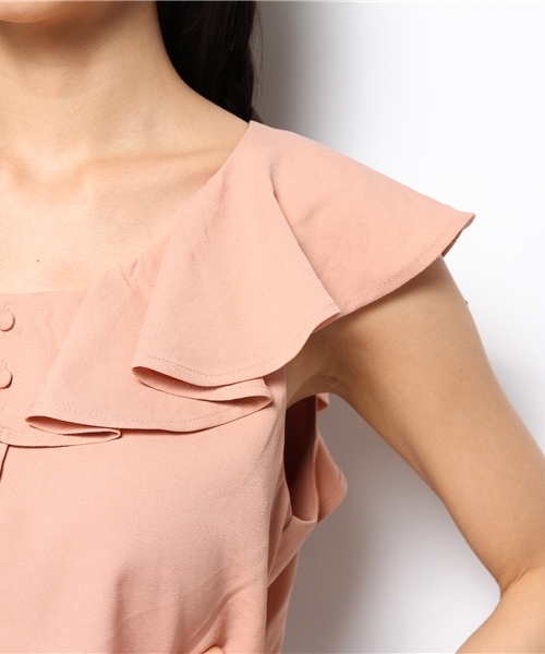 Kastane（カスタネ）の「【Kastane】BACKクロスタンク（シャツ/ブラウス・レディース・ベージュ/ホワイト/ネイビー/レッド・FREE）」の5枚目の写真