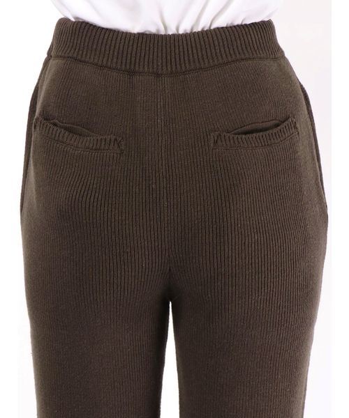 Ungrid(アングリッド)の「リブニットフレアパンツ(その他パンツ・レディース・アイボリー/ダークブラウン・FREE)」の5枚目の写真