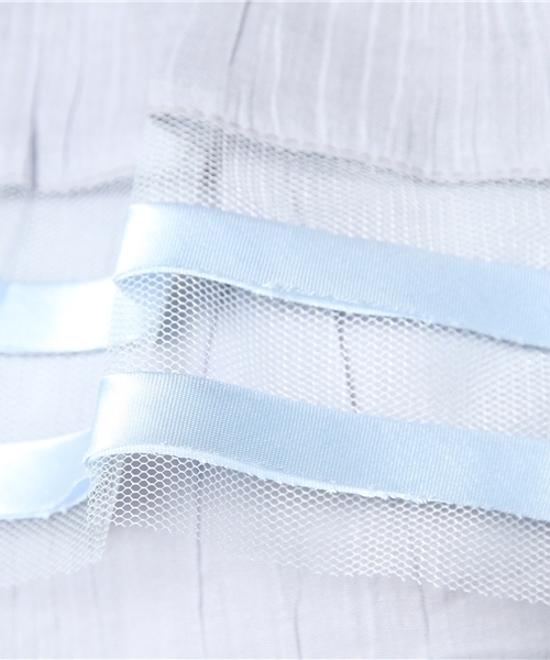 Kastane（カスタネ）の「【Kastane】楊柳チュールオフショルダーシャツ（シャツ/ブラウス・レディース・ネイビー/ブルー/ホワイト/オレンジ・FREE）」の9枚目の写真