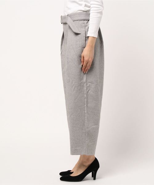 BELLUNA(ベルーナ)の「ウール調ストレッチテーパードパンツ56丈(その他パンツ・レディース・チェック/ネイビー/ライトグレー/グレー系その他/ストライプ/チャコール・SMALL/X-LARGE/MEDIUM/LARGE)」の14枚目の写真