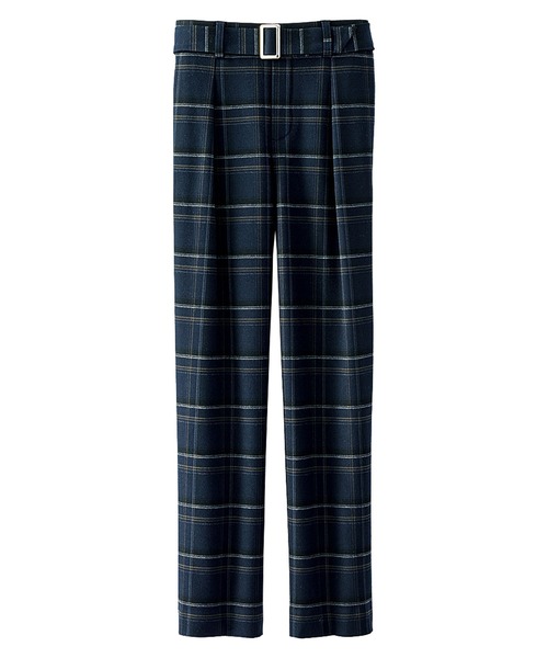 BELLUNA(ベルーナ)の「ウール調ストレッチテーパードパンツ56丈(その他パンツ・レディース・チェック/ネイビー/ライトグレー/グレー系その他/ストライプ/チャコール・SMALL/X-LARGE/MEDIUM/LARGE)」の4枚目の写真