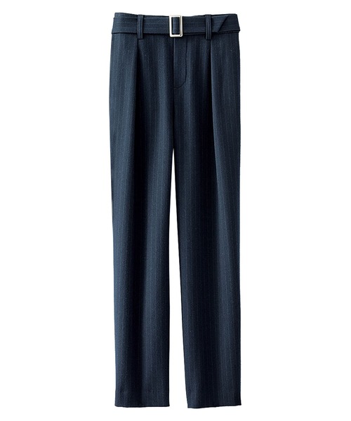 BELLUNA(ベルーナ)の「ウール調ストレッチテーパードパンツ56丈(その他パンツ・レディース・チェック/ネイビー/ライトグレー/グレー系その他/ストライプ/チャコール・SMALL/X-LARGE/MEDIUM/LARGE)」の5枚目の写真
