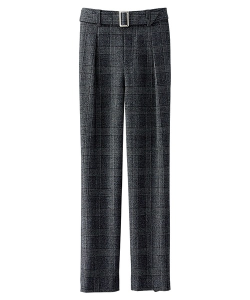 BELLUNA(ベルーナ)の「ウール調ストレッチテーパードパンツ56丈(その他パンツ・レディース・チェック/ネイビー/ライトグレー/グレー系その他/ストライプ/チャコール・SMALL/X-LARGE/MEDIUM/LARGE)」の6枚目の写真