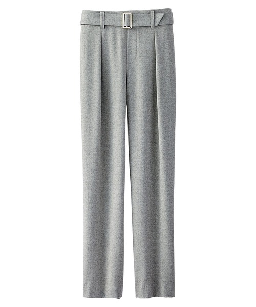 BELLUNA(ベルーナ)の「ウール調ストレッチテーパードパンツ56丈(その他パンツ・レディース・チェック/ネイビー/ライトグレー/グレー系その他/ストライプ/チャコール・SMALL/X-LARGE/MEDIUM/LARGE)」の2枚目の写真