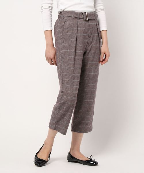 BELLUNA(ベルーナ)の「ウール調ストレッチテーパードパンツ56丈(その他パンツ・レディース・チェック/ネイビー/ライトグレー/グレー系その他/ストライプ/チャコール・SMALL/X-LARGE/MEDIUM/LARGE)」の17枚目の写真
