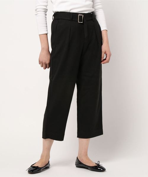 BELLUNA(ベルーナ)の「ウール調ストレッチテーパードパンツ56丈(その他パンツ・レディース・チェック/ネイビー/ライトグレー/グレー系その他/ストライプ/チャコール・SMALL/X-LARGE/MEDIUM/LARGE)」の18枚目の写真