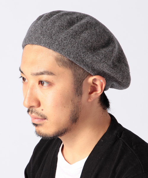 BEAMS(ビームス)の「◎BEAMS / フェルト ベレー帽(ハンチング/ベレー帽・メンズ・グレー/ブラック/ワイン/グリーン/ブルー/ネイビー・ONE SIZE)」の3枚目の写真