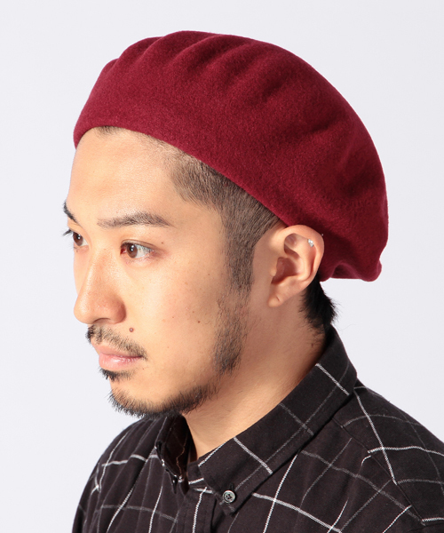 BEAMS(ビームス)の「◎BEAMS / フェルト ベレー帽(ハンチング/ベレー帽・メンズ・グレー/ブラック/ワイン/グリーン/ブルー/ネイビー・ONE SIZE)」の6枚目の写真