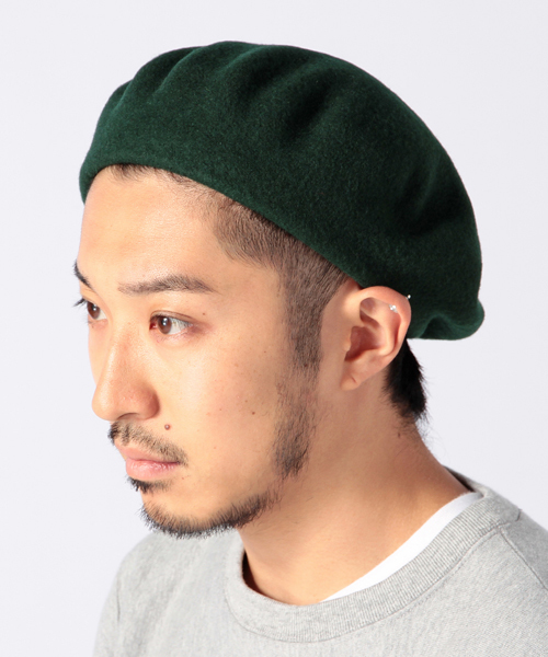 BEAMS(ビームス)の「◎BEAMS / フェルト ベレー帽(ハンチング/ベレー帽・メンズ・グレー/ブラック/ワイン/グリーン/ブルー/ネイビー・ONE SIZE)」の4枚目の写真
