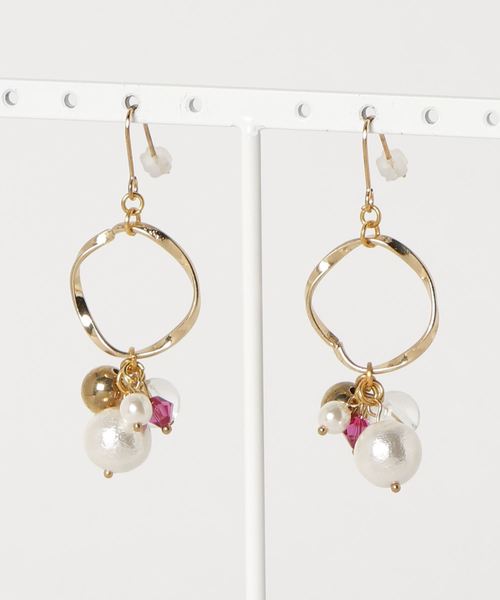 tone(トーン)の「【PetitBonheur*accessories】スワロシャラ(ピアス(両耳用)・レディース・ピンク/オレンジ・FREE)」の2枚目の写真