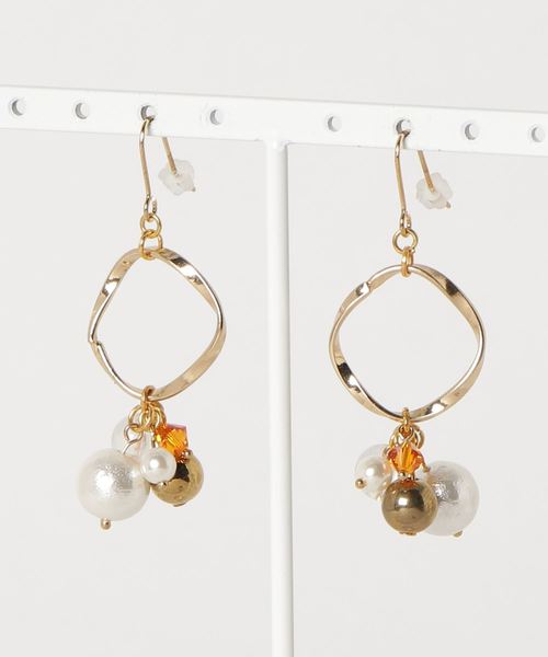 tone(トーン)の「【PetitBonheur*accessories】スワロシャラ(ピアス(両耳用)・レディース・ピンク/オレンジ・FREE)」の1枚目の写真
