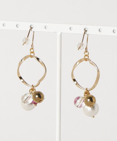 tone(トーン)の「【PetitBonheur*accessories】スワロシャラ(ピアス(両耳用)・レディース・ピンク/オレンジ・FREE)」の3枚目の写真