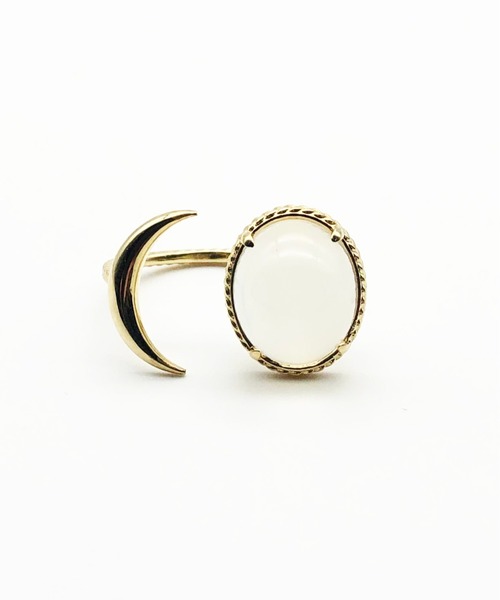 ATELIER COVA（アトリエコバ）の「K10　ムーンストーン×三日月リング（リング・レディース・ゴールド・FREE）」の7枚目の写真