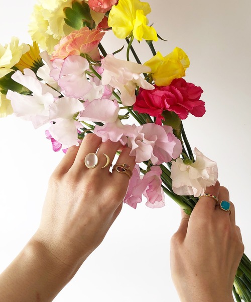 ATELIER COVA（アトリエコバ）の「K10　ムーンストーン×三日月リング（リング・レディース・ゴールド・FREE）」の22枚目の写真