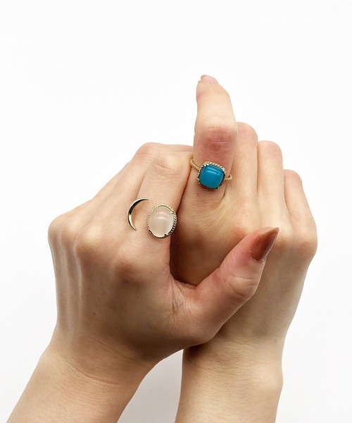 ATELIER COVA（アトリエコバ）の「K10　ムーンストーン×三日月リング（リング・レディース・ゴールド・FREE）」の11枚目の写真