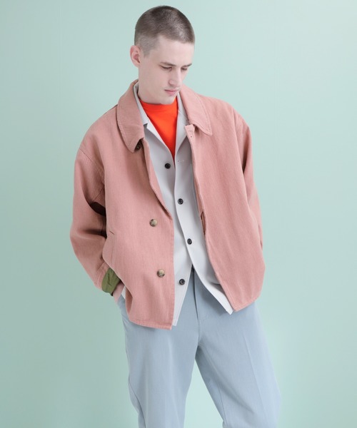 EMMA CLOTHES（エマクローズ）の「オーバーサイズ ヘビーコットン カバーオール（カバーオール・メンズ・ブラック/ベージュ/ピンク/インディゴブルー/ライトインディゴブルー・M/L）」の21枚目の写真