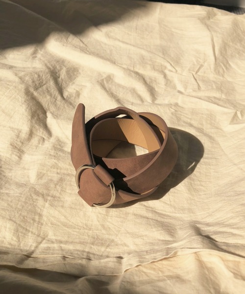 kutir（クティール）の「kutirlune／【調節自由】サークルリングベルト（ベルト・レディース・ブラック/ライトブラウン/ベージュ・FREE）」の2枚目の写真