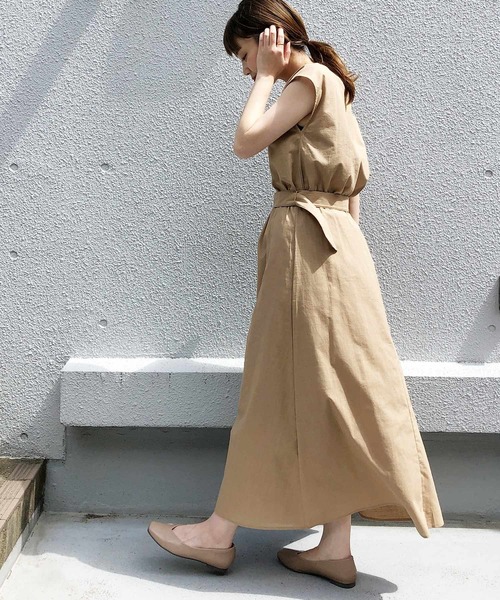 PICCIN(ピッチン)の「スラブ調Vネックセットアップ(セットアップ・レディース・ブラック/ベージュ/カーキ・M)」の18枚目の写真