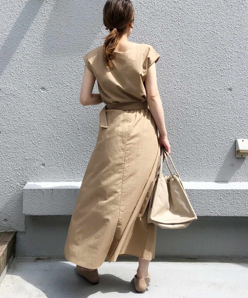 PICCIN(ピッチン)の「スラブ調Vネックセットアップ(セットアップ・レディース・ブラック/ベージュ/カーキ・M)」の19枚目の写真