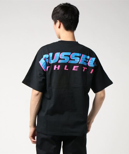 Russell Athletic（ラッセルアスレティック）の「[RUSSELL ATHLETIC/ラッセル アスレチック] 別注バックプリントビッグTシャツ（Tシャツ/カットソー・メンズ・パープル系その他/ブラック/ホワイト/ターコイズブルー/ホワイト系その他/ブラック系その他・M/L/XL）」の10枚目の写真