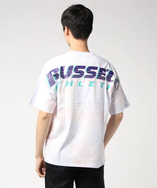 Russell Athletic（ラッセルアスレティック）の「[RUSSELL ATHLETIC/ラッセル アスレチック] 別注バックプリントビッグTシャツ（Tシャツ/カットソー・メンズ・パープル系その他/ブラック/ホワイト/ターコイズブルー/ホワイト系その他/ブラック系その他・M/L/XL）」の14枚目の写真