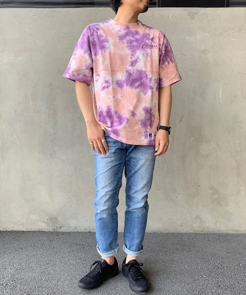 Russell Athletic（ラッセルアスレティック）の「[RUSSELL ATHLETIC/ラッセル アスレチック] 別注バックプリントビッグTシャツ（Tシャツ/カットソー・メンズ・パープル系その他/ブラック/ホワイト/ターコイズブルー/ホワイト系その他/ブラック系その他・M/L/XL）」の19枚目の写真