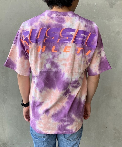 Russell Athletic（ラッセルアスレティック）の「[RUSSELL ATHLETIC/ラッセル アスレチック] 別注バックプリントビッグTシャツ（Tシャツ/カットソー・メンズ・パープル系その他/ブラック/ホワイト/ターコイズブルー/ホワイト系その他/ブラック系その他・M/L/XL）」の7枚目の写真