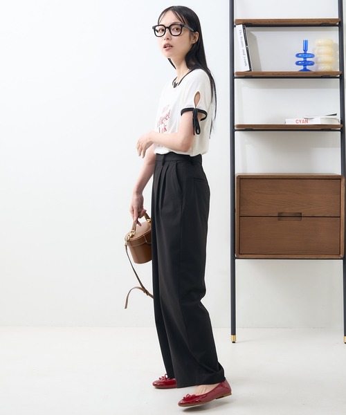 マルチパターンリラックスパンツ　ブラック SLOBE IENA（スローブイエナ）の「TROUILLETマルチパターン