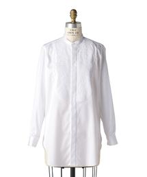 Drawer（ドゥロワー）の「Drawer ピンタックブザムバンドカラーシャツ