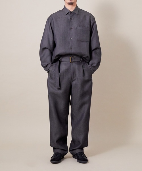 ADAM ET ROPE'(アダムエロペ)の「【NIKKE】ウールデニム ベルテッドパンツ(その他パンツ・メンズ・ネイビー・L/M)」の9枚目の写真