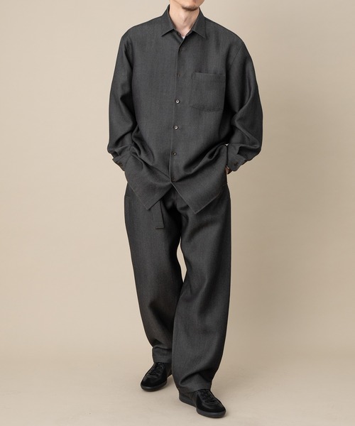 ADAM ET ROPE'(アダムエロペ)の「【NIKKE】ウールデニム ベルテッドパンツ(その他パンツ・メンズ・ネイビー・L/M)」の5枚目の写真