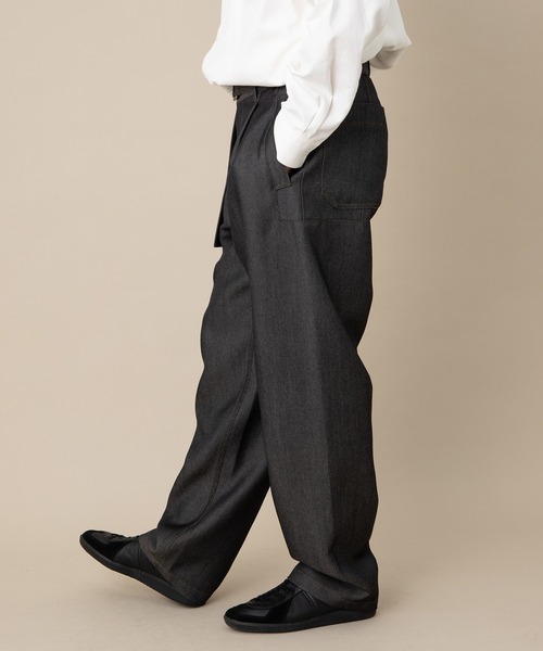 ADAM ET ROPE'(アダムエロペ)の「【NIKKE】ウールデニム ベルテッドパンツ(その他パンツ・メンズ・ネイビー・L/M)」の4枚目の写真