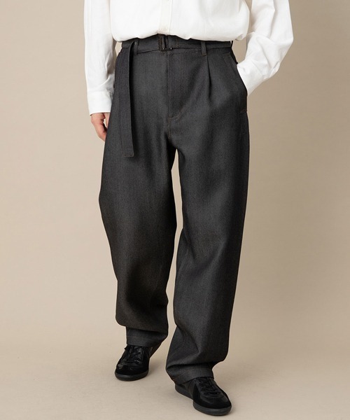 ADAM ET ROPE'(アダムエロペ)の「【NIKKE】ウールデニム ベルテッドパンツ(その他パンツ・メンズ・ネイビー・L/M)」の3枚目の写真