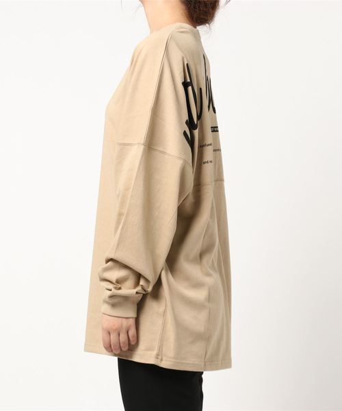 TRAP/U (トラップユー)の「【TRAP/U】バックプリント長袖ドルマンTシャツ(Tシャツ/カットソー・レディース・ホワイト/ブラック/ベージュ・MEDIUM/LARGE)」の13枚目の写真