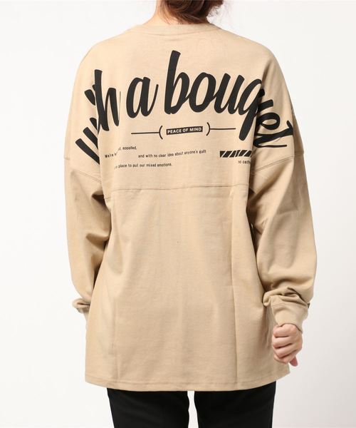 TRAP/U (トラップユー)の「【TRAP/U】バックプリント長袖ドルマンTシャツ(Tシャツ/カットソー・レディース・ホワイト/ブラック/ベージュ・MEDIUM/LARGE)」の14枚目の写真