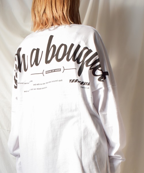 TRAP/U (トラップユー)の「【TRAP/U】バックプリント長袖ドルマンTシャツ(Tシャツ/カットソー・レディース・ホワイト/ブラック/ベージュ・MEDIUM/LARGE)」の8枚目の写真