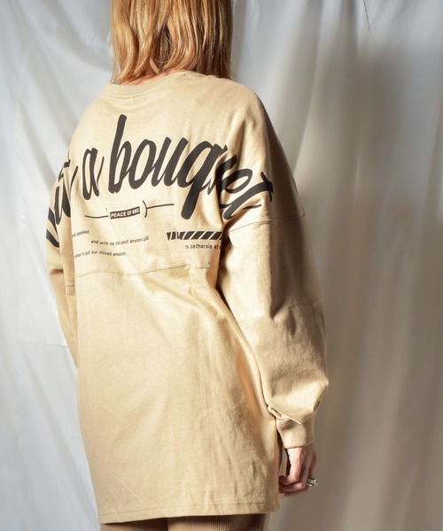 TRAP/U (トラップユー)の「【TRAP/U】バックプリント長袖ドルマンTシャツ(Tシャツ/カットソー・レディース・ホワイト/ブラック/ベージュ・MEDIUM/LARGE)」の10枚目の写真