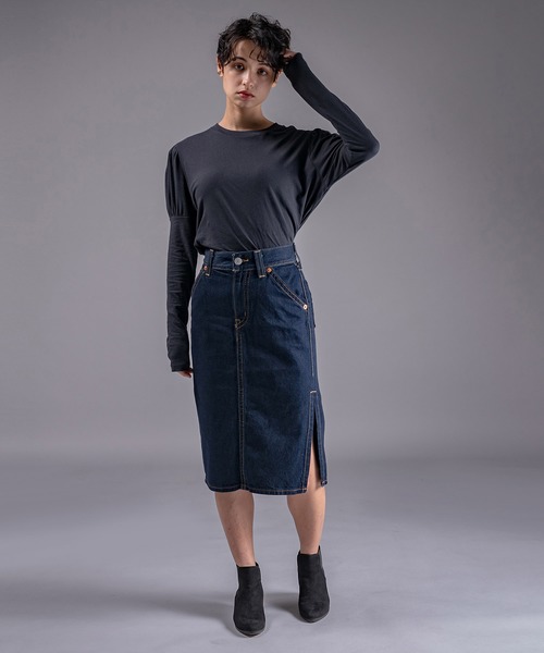 Levi's(リーバイス)の「LEVI'S(R) TYPE1 SKIRT SIDE SLIT SKIRT THE ONE AND ONLY(デニムスカート・レディース・ダークインディゴブルー・24inch/25inch/26inch/23inch/27inch/30inch/28inch/29inch)」の6枚目の写真