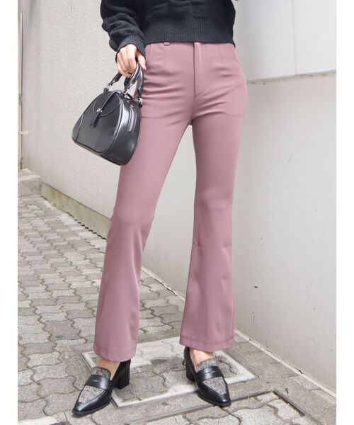 EMODA(エモダ)の「ジャストウエストフレアパンツ(その他パンツ・レディース・ブラック/ピンク/ブルー/その他・SMALL/MEDIUM)」の3枚目の写真