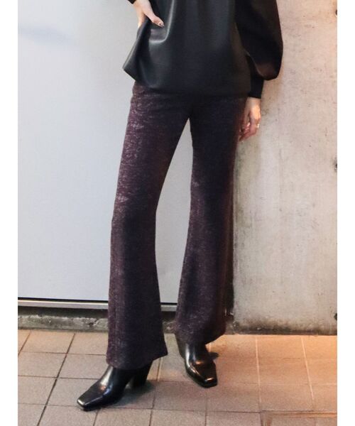 EMODA(エモダ)の「ジャストウエストフレアパンツ(その他パンツ・レディース・ブラック/ピンク/ブルー/その他・SMALL/MEDIUM)」の4枚目の写真